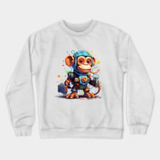 Cartoon monkey robots. T-Shirt, Sticker. Crewneck Sweatshirt